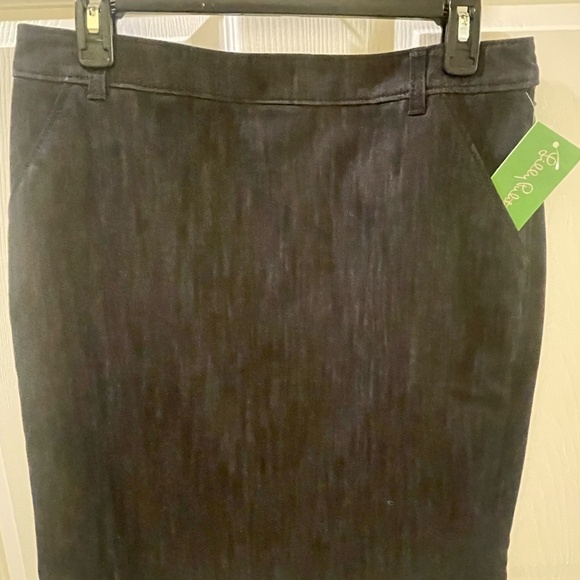 NWT LILLY PULITZER Nadine indigo twill denim skirt size 8 - Picture 1 of 8